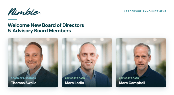 Nimble New Board of Directors & Advisory Board Members